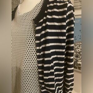 Navy and White Sweater